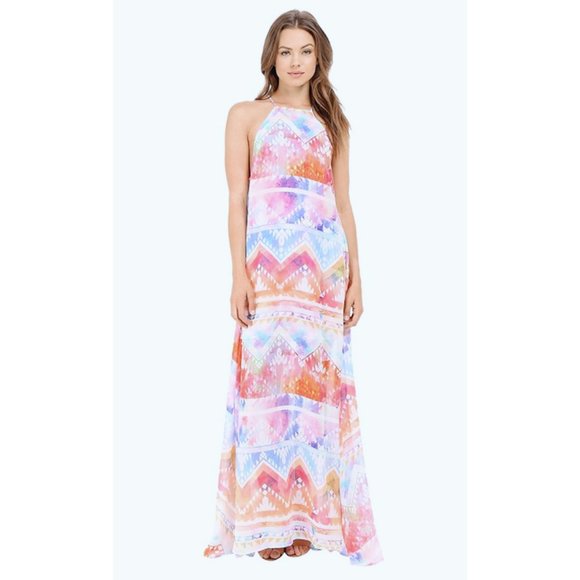 Moving Sale! Worn Once Show Me Your Mumu Bronte Maxi Dress w/ Sheer Overlay Med - Picture 2 of 14